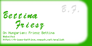 bettina friesz business card